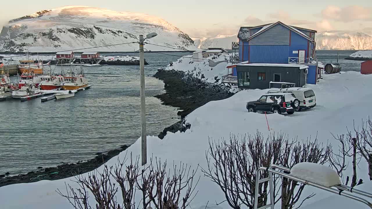 Kamøyvær (Kamoyvaer) Village & Nordkapp Havfiske (North Cape Sea Fishing Marina) Live Cam - Nordkapp, Vest-Finnmark, Finnmark, North Norway, Norway