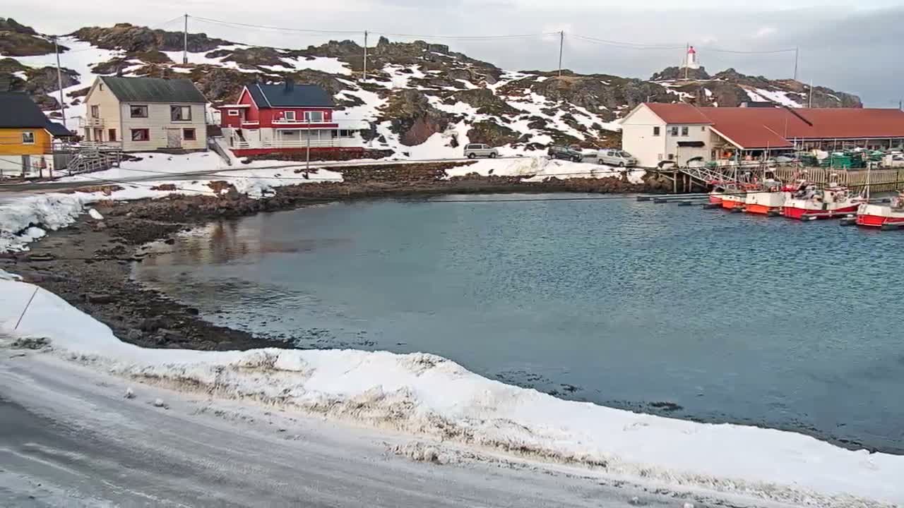 Kamøyvær (Kamoyvaer) Village & Nordkapp Havfiske (North Cape Sea Fishing Marina) Live Cam - Nordkapp, Vest-Finnmark, Finnmark, North Norway, Norway