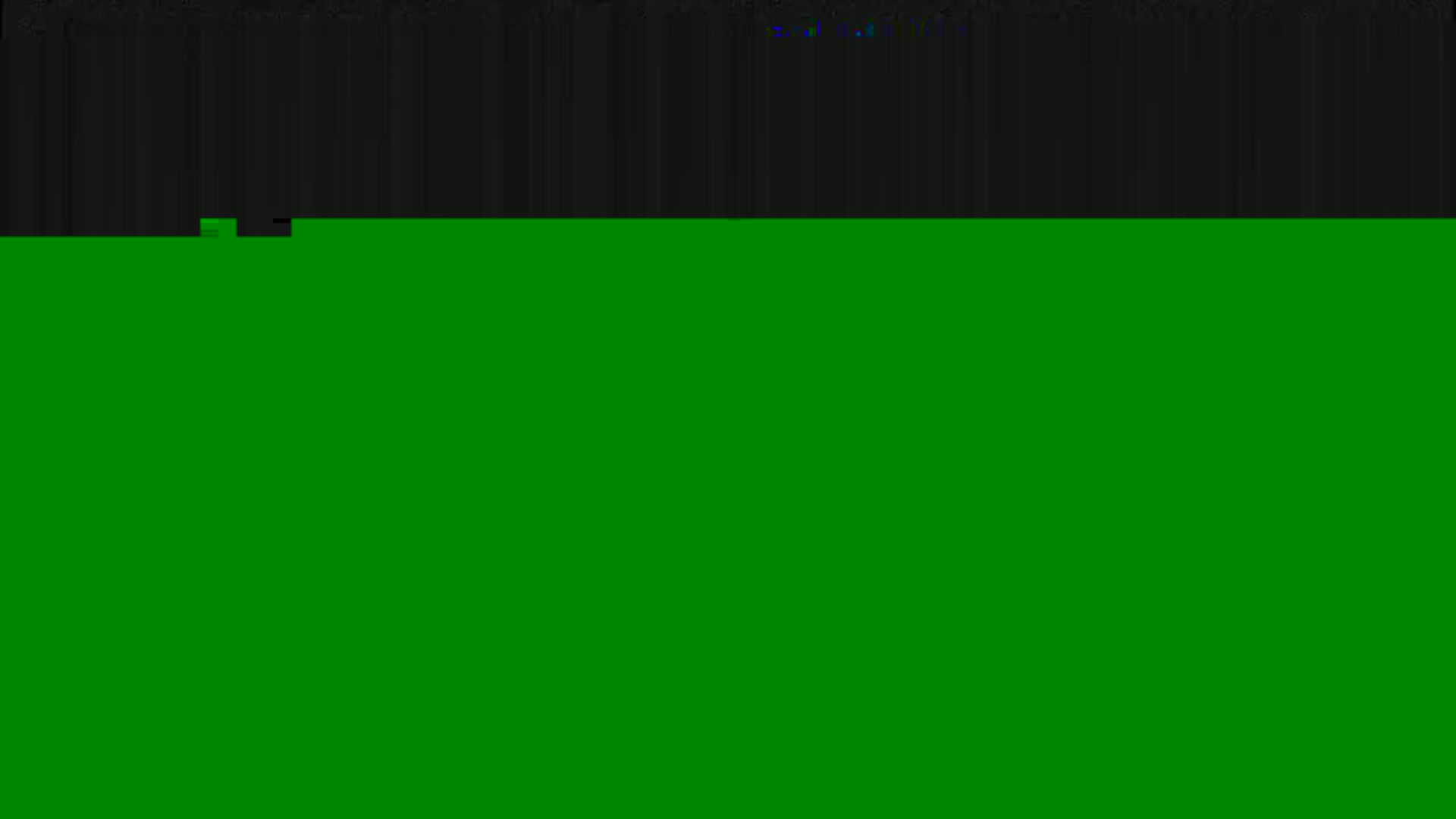 A dark-colored top section transitions to a solid green bottom section.