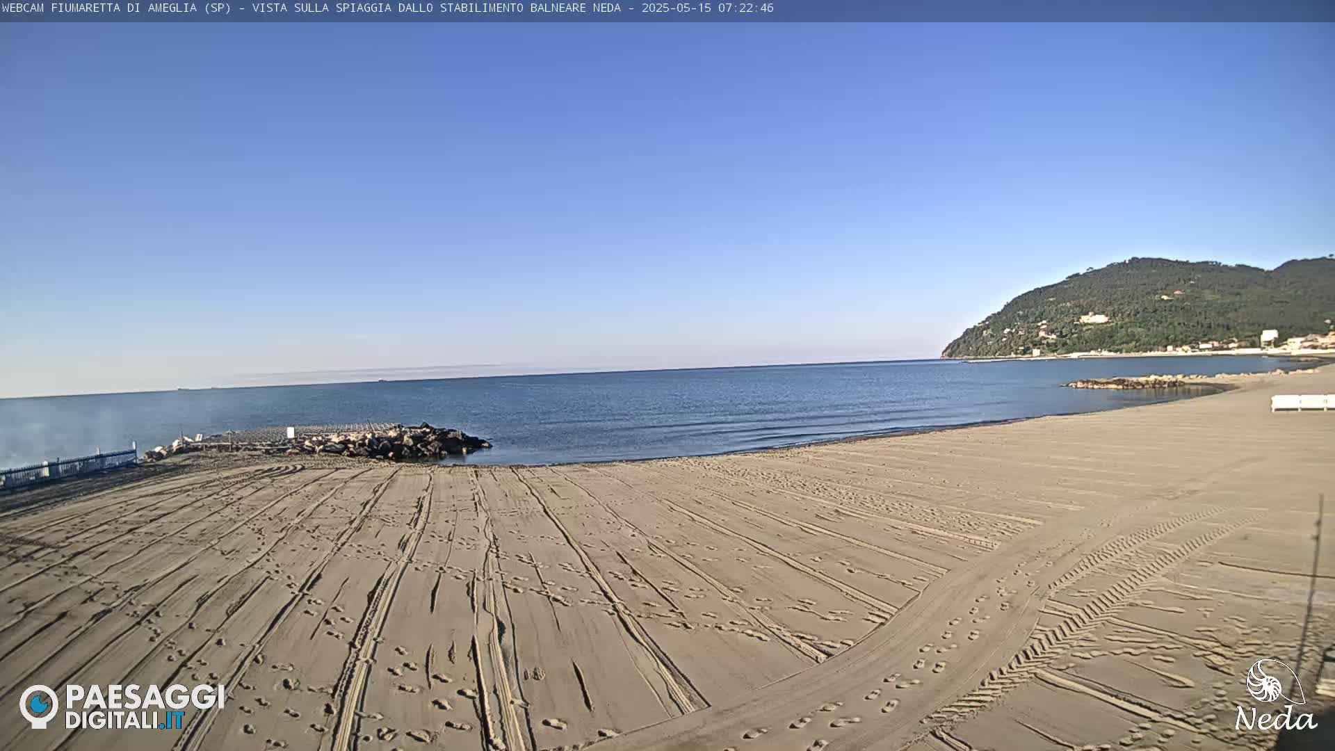 Fiumaretta di Ameglia Beach Live Cam - La Spezia, Liguria, Italy