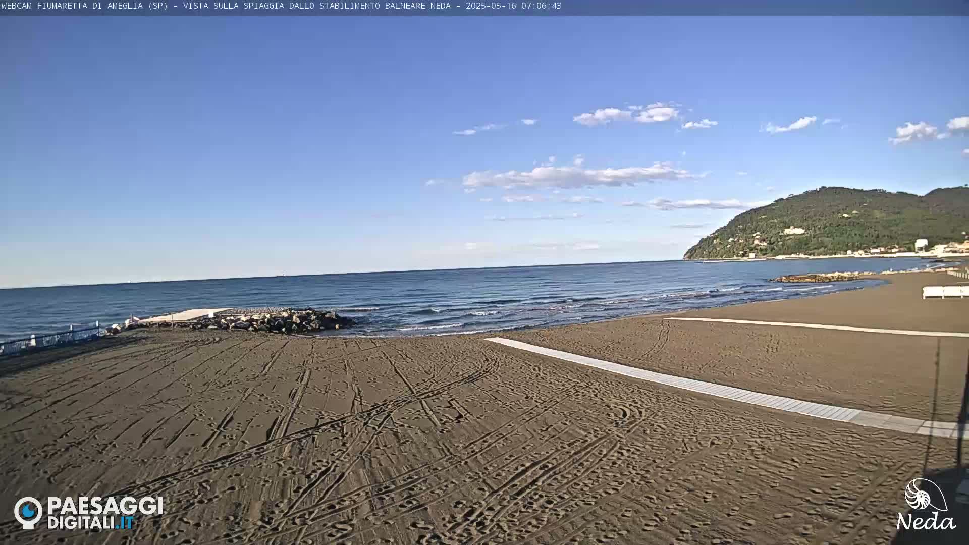 Fiumaretta di Ameglia Beach Live Cam - La Spezia, Liguria, Italy