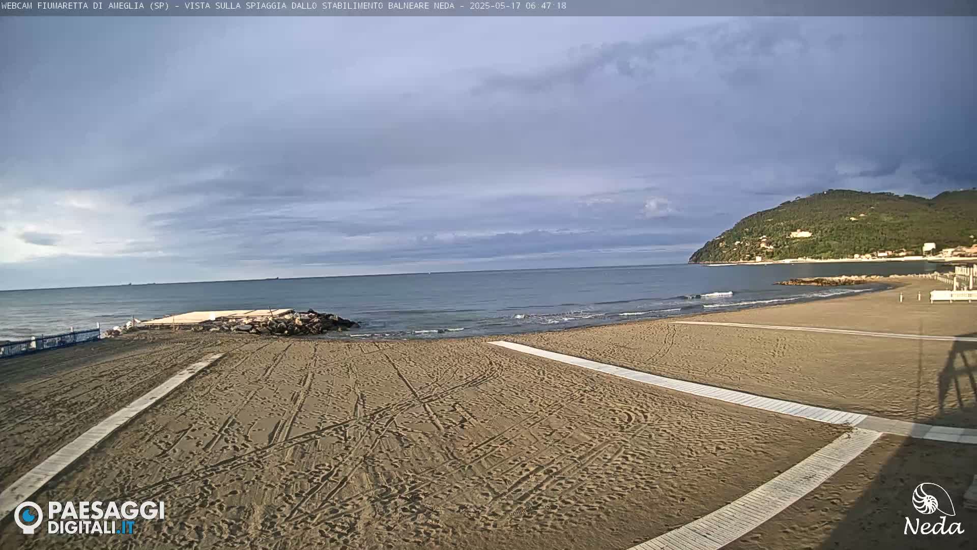 Fiumaretta di Ameglia Beach Live Cam - La Spezia, Liguria, Italy