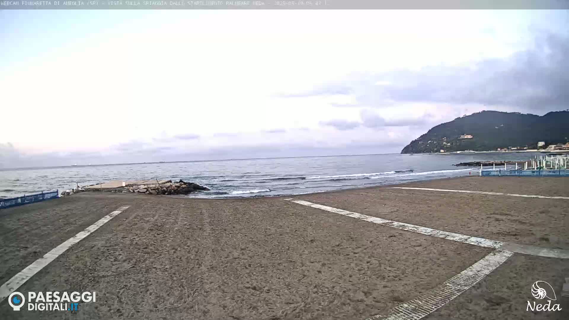 Fiumaretta di Ameglia Beach Live Cam - La Spezia, Liguria, Italy
