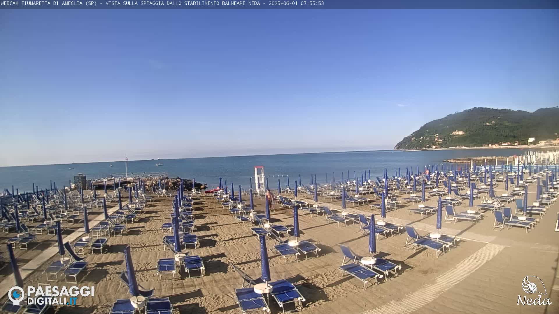 Fiumaretta di Ameglia Beach Live Cam - La Spezia, Liguria, Italy