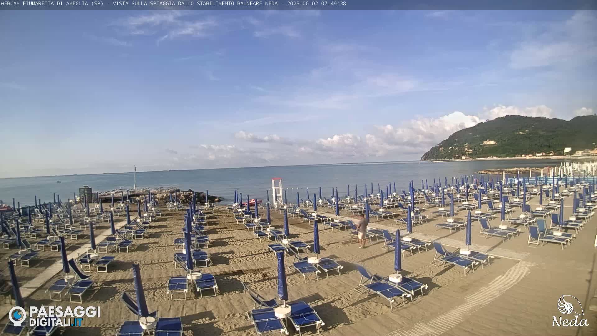 Fiumaretta di Ameglia Beach Live Cam - La Spezia, Liguria, Italy