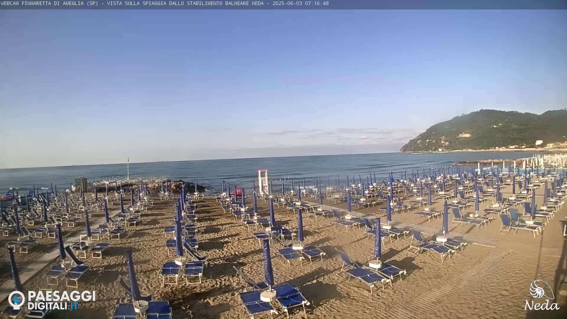Fiumaretta di Ameglia Beach Live Cam - La Spezia, Liguria, Italy