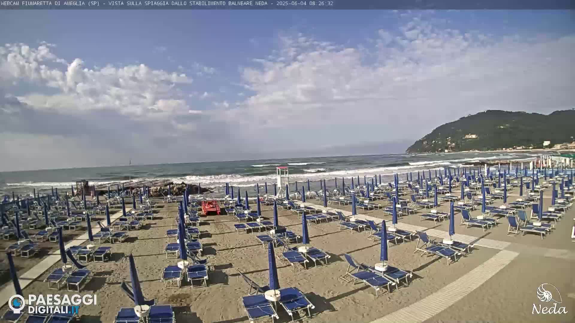 Fiumaretta di Ameglia Beach Live Cam - La Spezia, Liguria, Italy