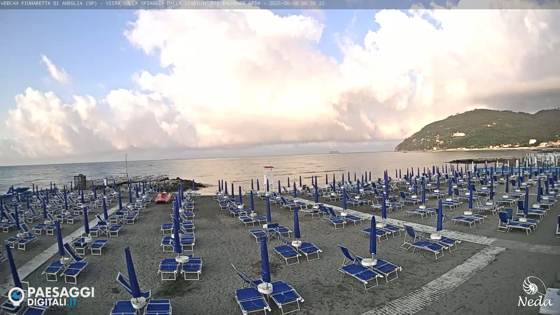Fiumaretta di Ameglia Beach Live Cam - La Spezia, Liguria, Italy