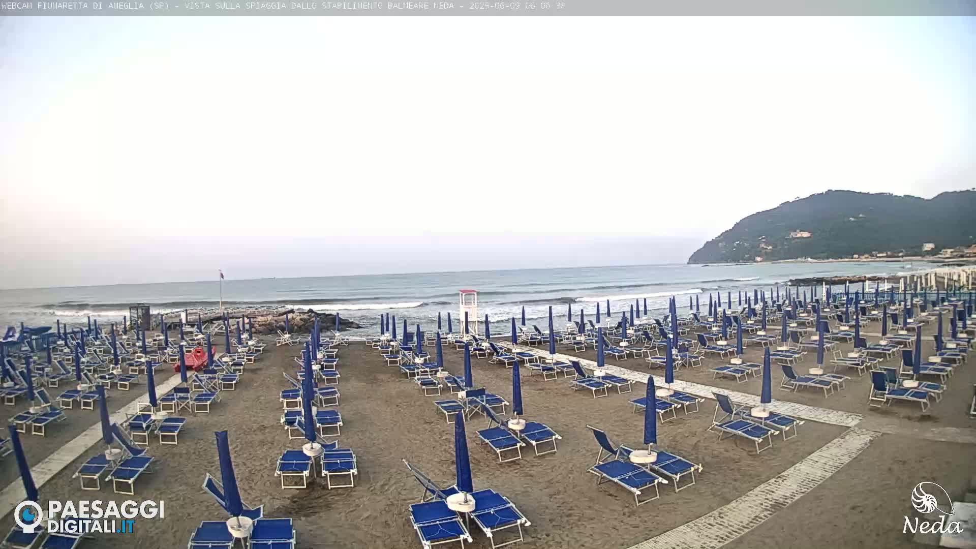 Fiumaretta di Ameglia Beach Live Cam - La Spezia, Liguria, Italy