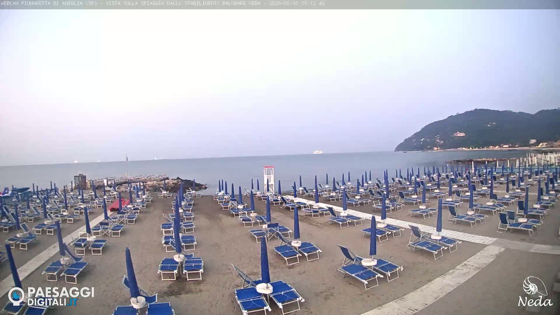 Fiumaretta di Ameglia Beach Live Cam - La Spezia, Liguria, Italy