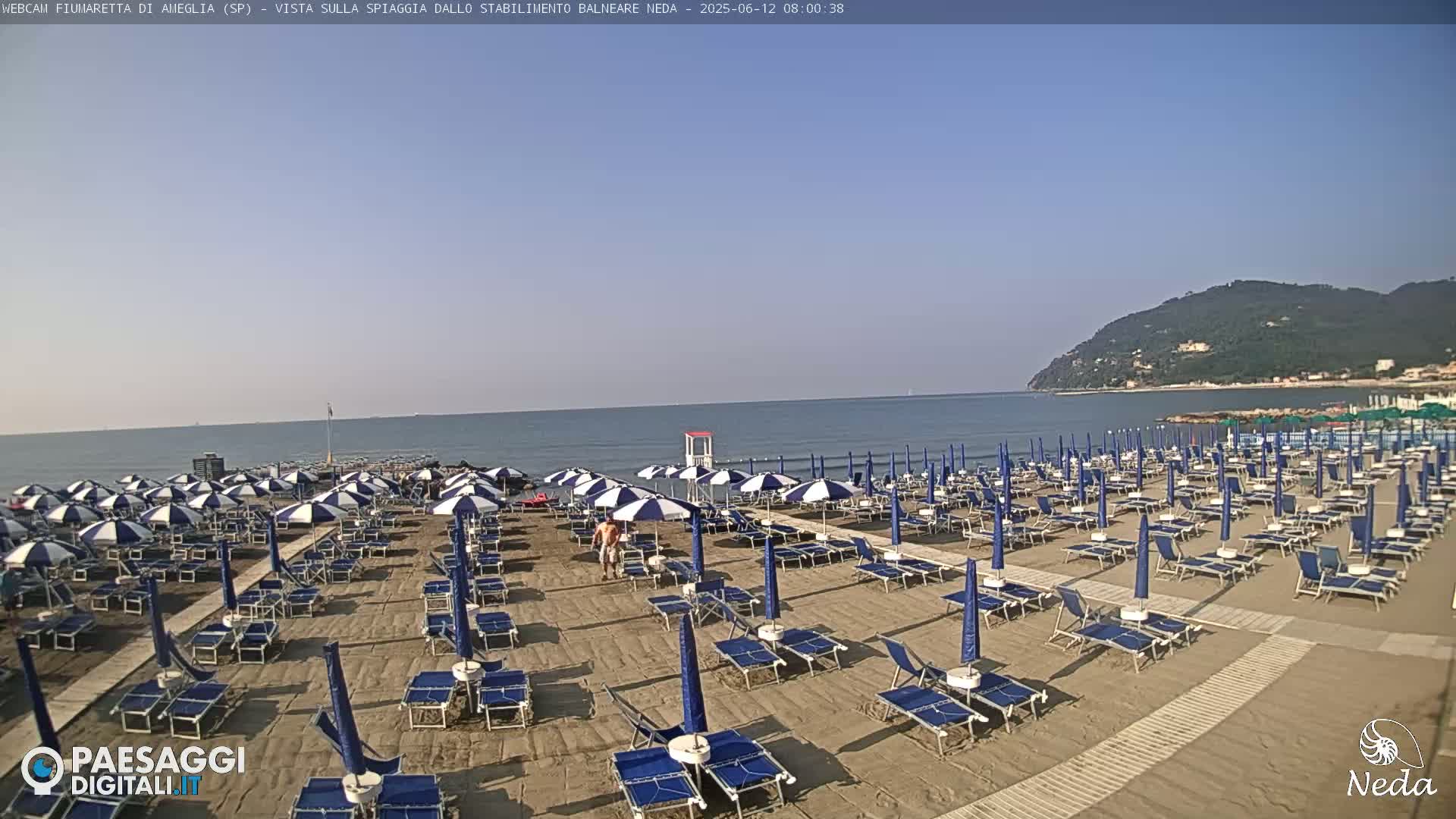 Fiumaretta di Ameglia Beach Live Cam - La Spezia, Liguria, Italy