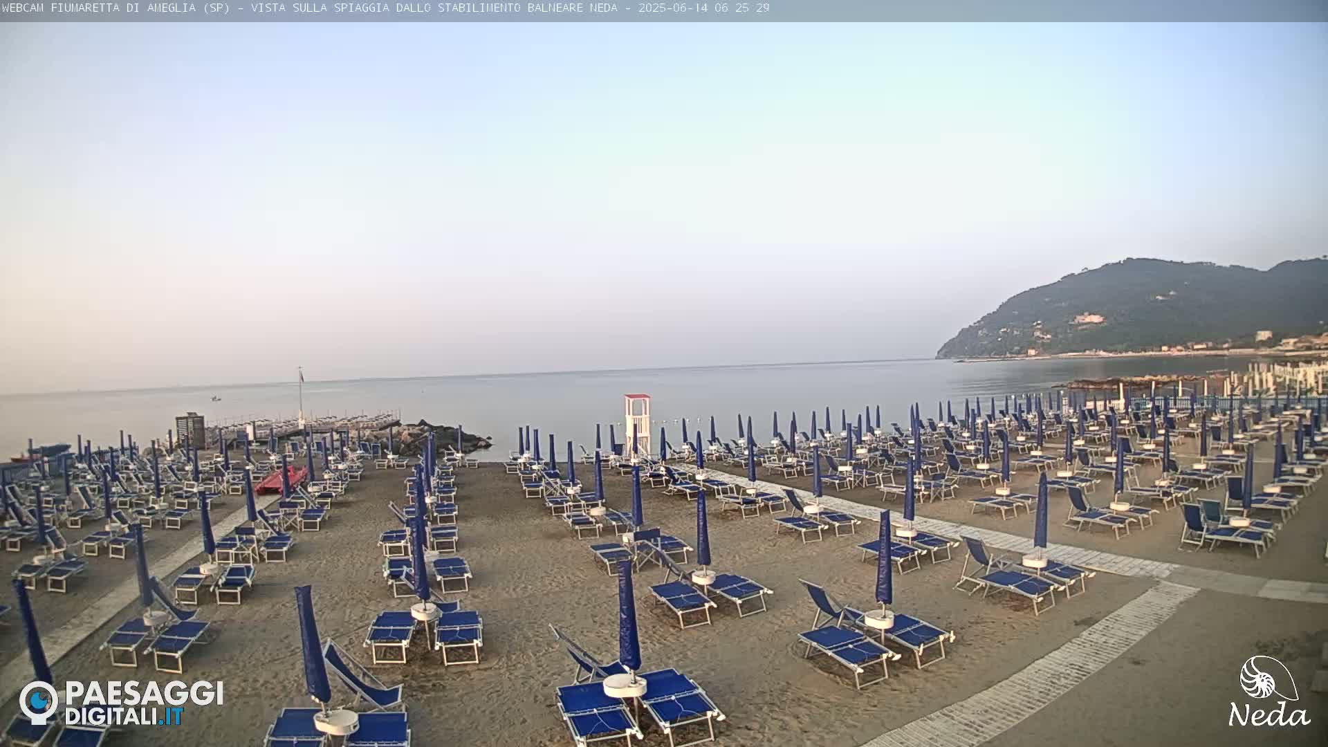 Fiumaretta di Ameglia Beach Live Cam - La Spezia, Liguria, Italy