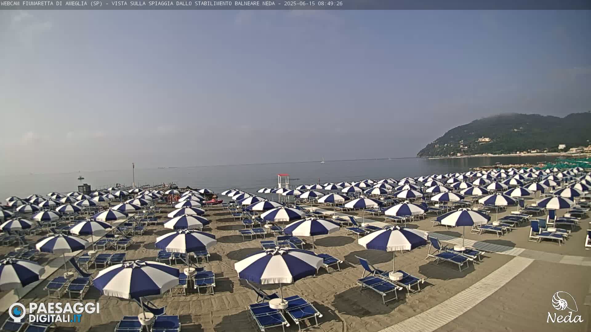 Fiumaretta di Ameglia Beach Live Cam - La Spezia, Liguria, Italy