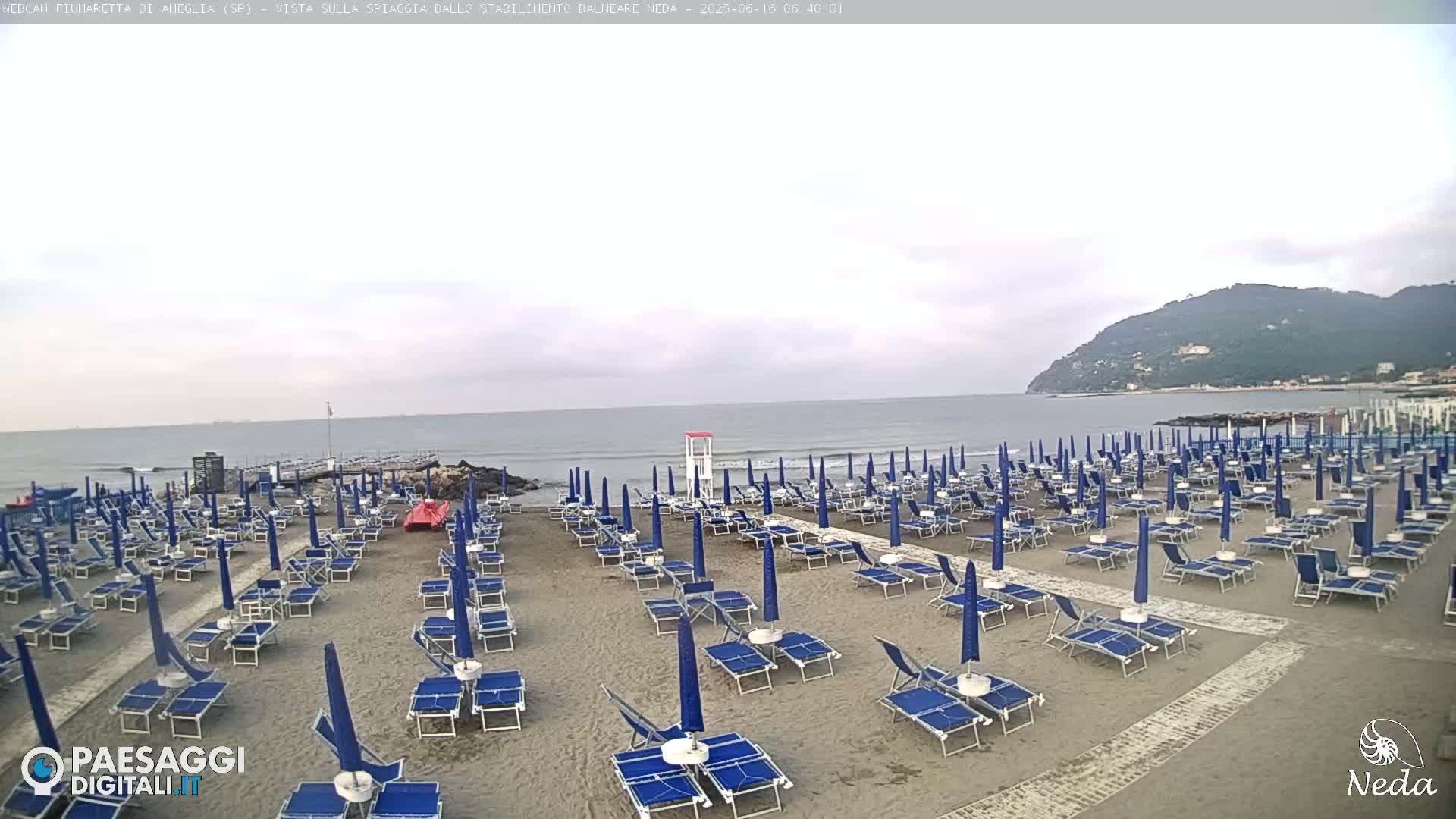Fiumaretta di Ameglia Beach Live Cam - La Spezia, Liguria, Italy