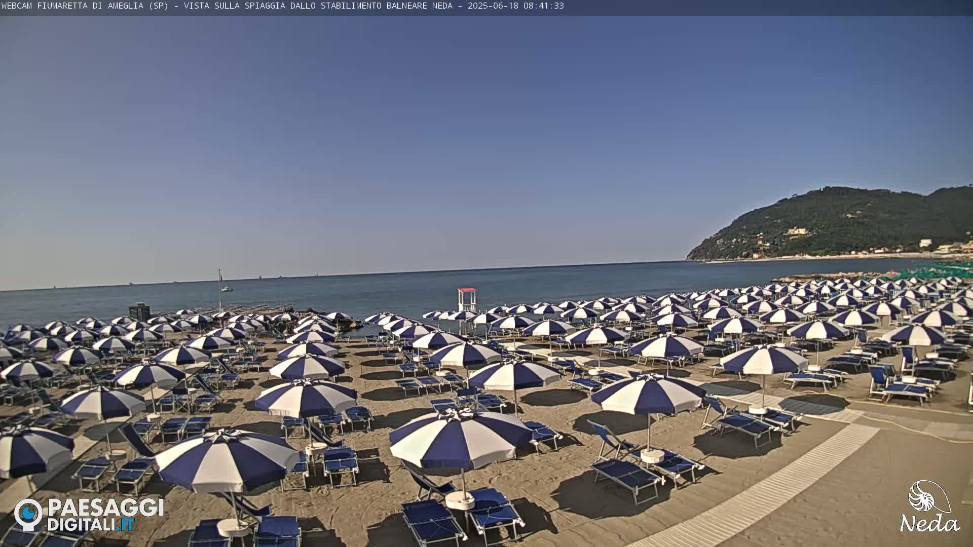 Fiumaretta di Ameglia Beach Live Cam - La Spezia, Liguria, Italy