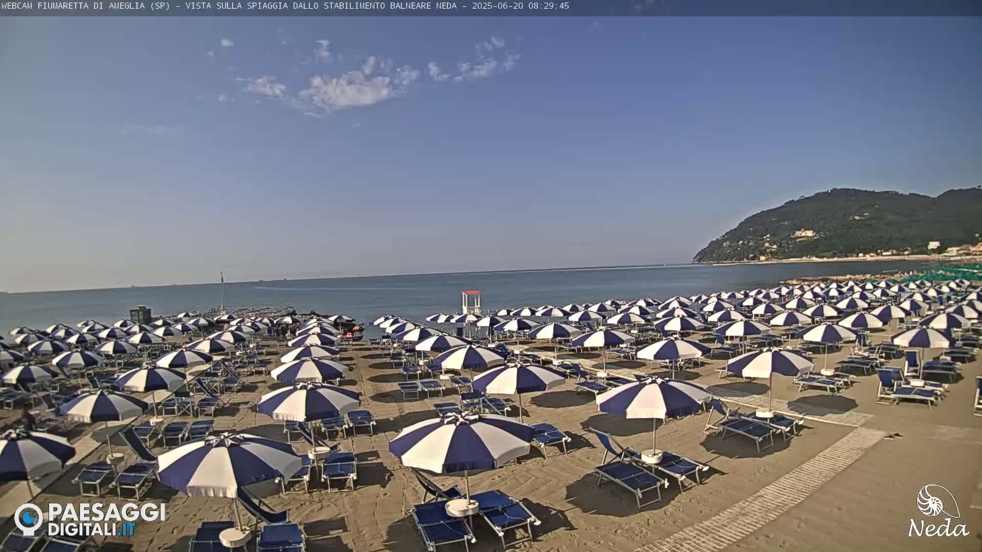 Fiumaretta di Ameglia Beach Live Cam - La Spezia, Liguria, Italy