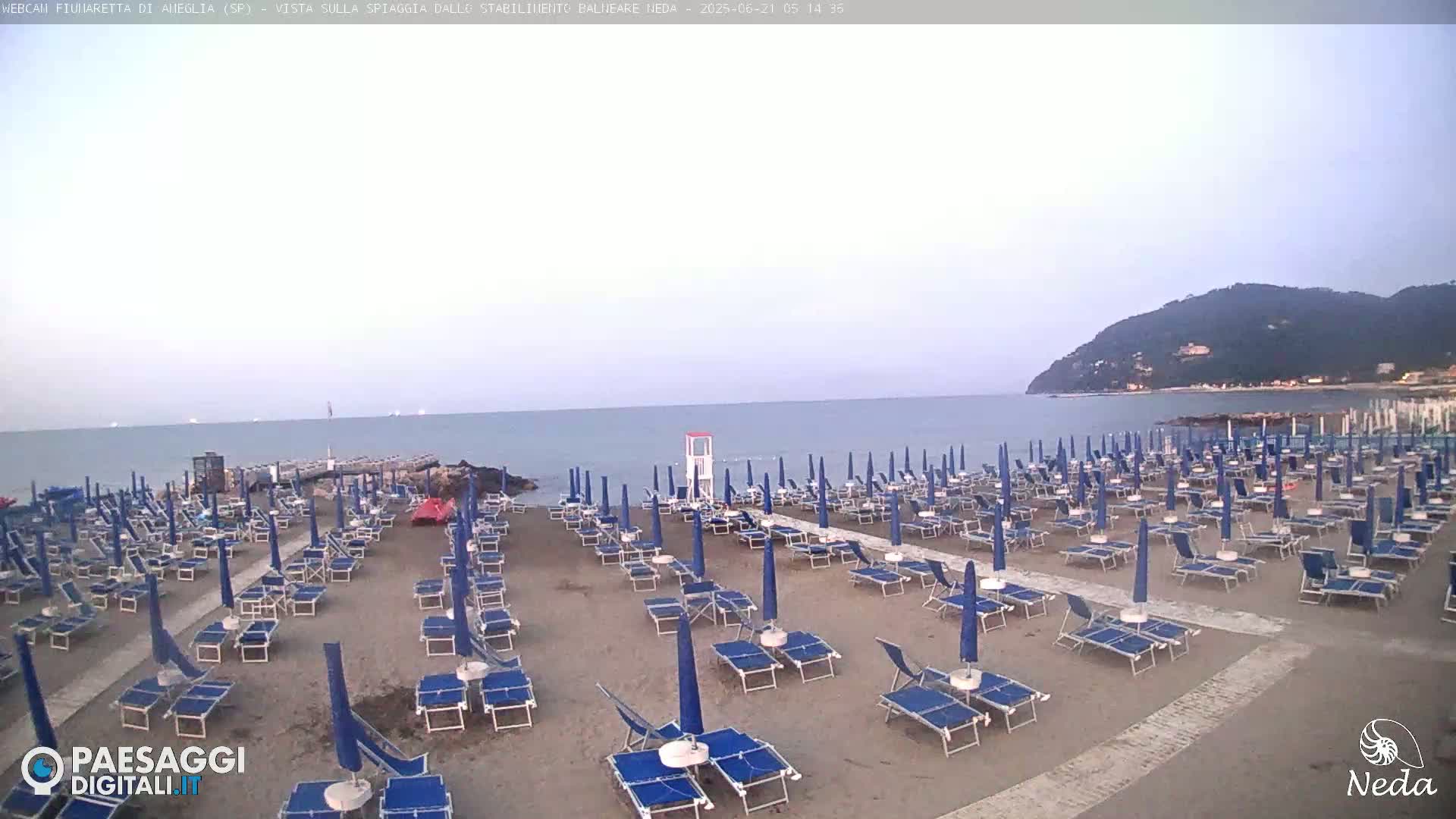 Fiumaretta di Ameglia Beach Live Cam - La Spezia, Liguria, Italy