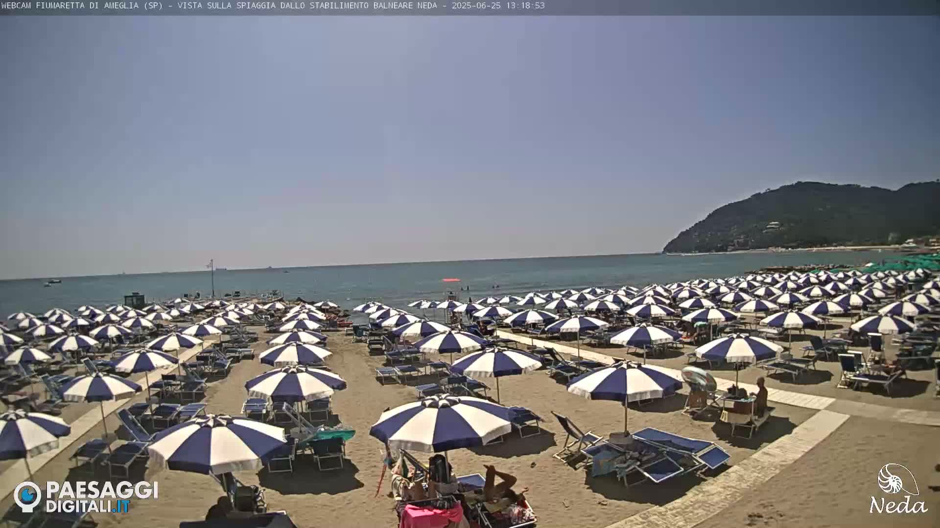 Fiumaretta di Ameglia Beach Live Cam - La Spezia, Liguria, Italy