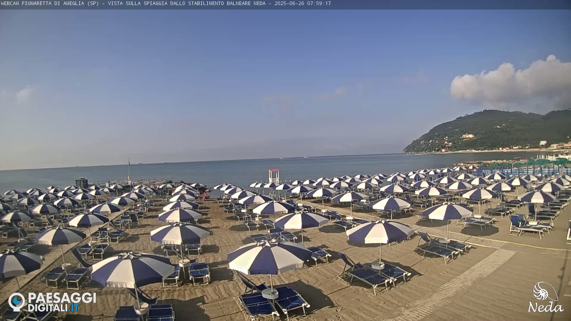 Fiumaretta di Ameglia Beach Live Cam - La Spezia, Liguria, Italy