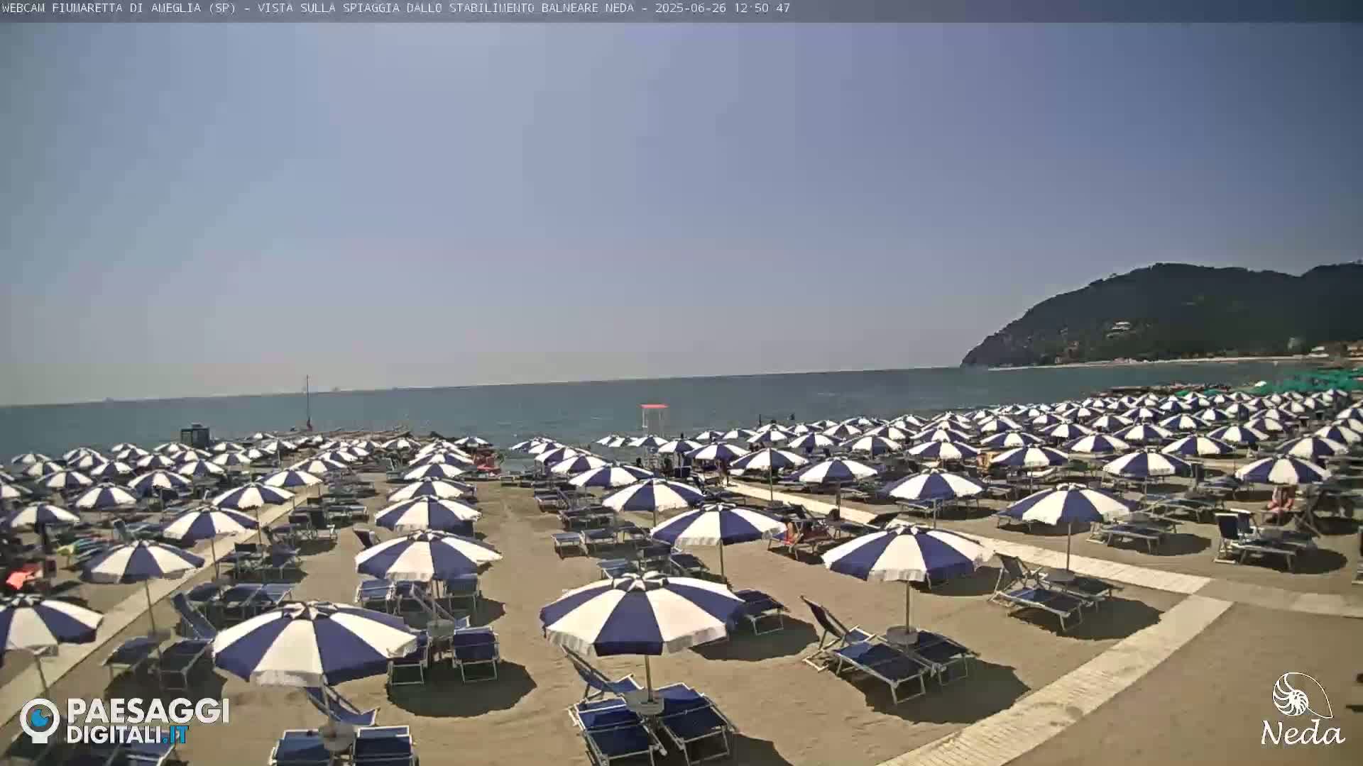 Fiumaretta di Ameglia Beach Live Cam - La Spezia, Liguria, Italy