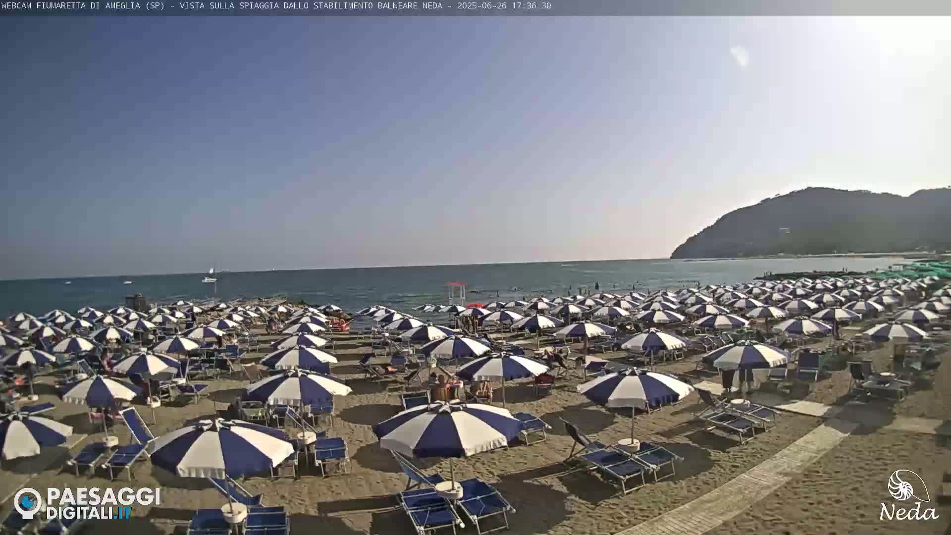 Fiumaretta di Ameglia Beach Live Cam - La Spezia, Liguria, Italy