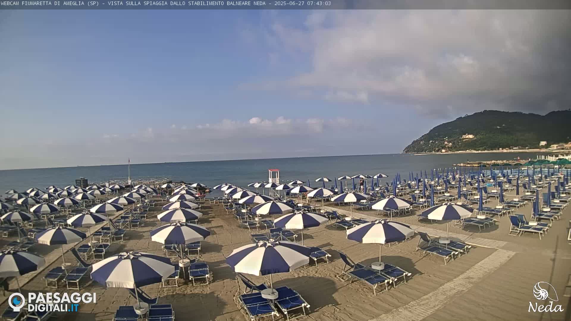 Fiumaretta di Ameglia Beach Live Cam - La Spezia, Liguria, Italy