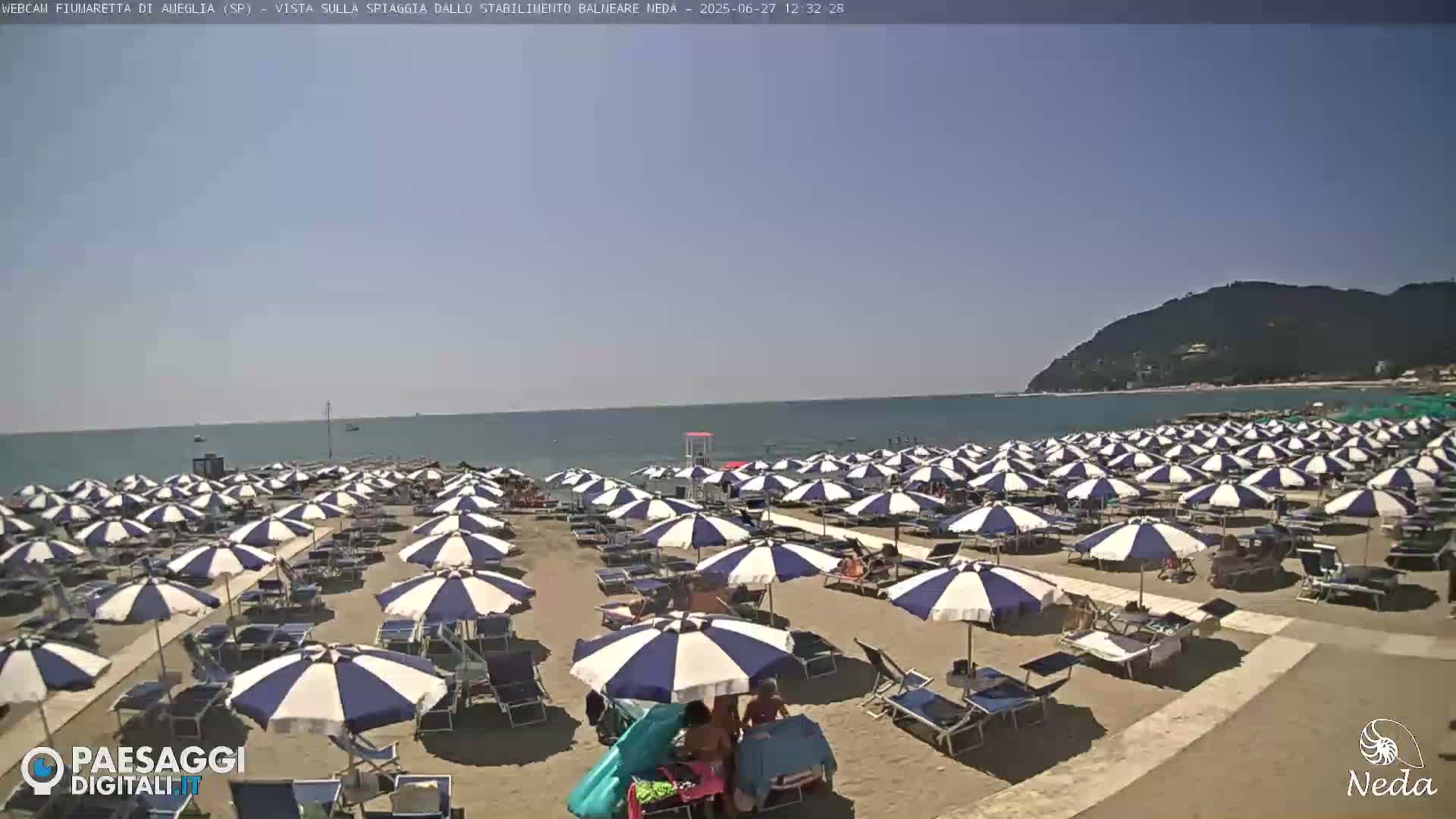 Fiumaretta di Ameglia Beach Live Cam - La Spezia, Liguria, Italy