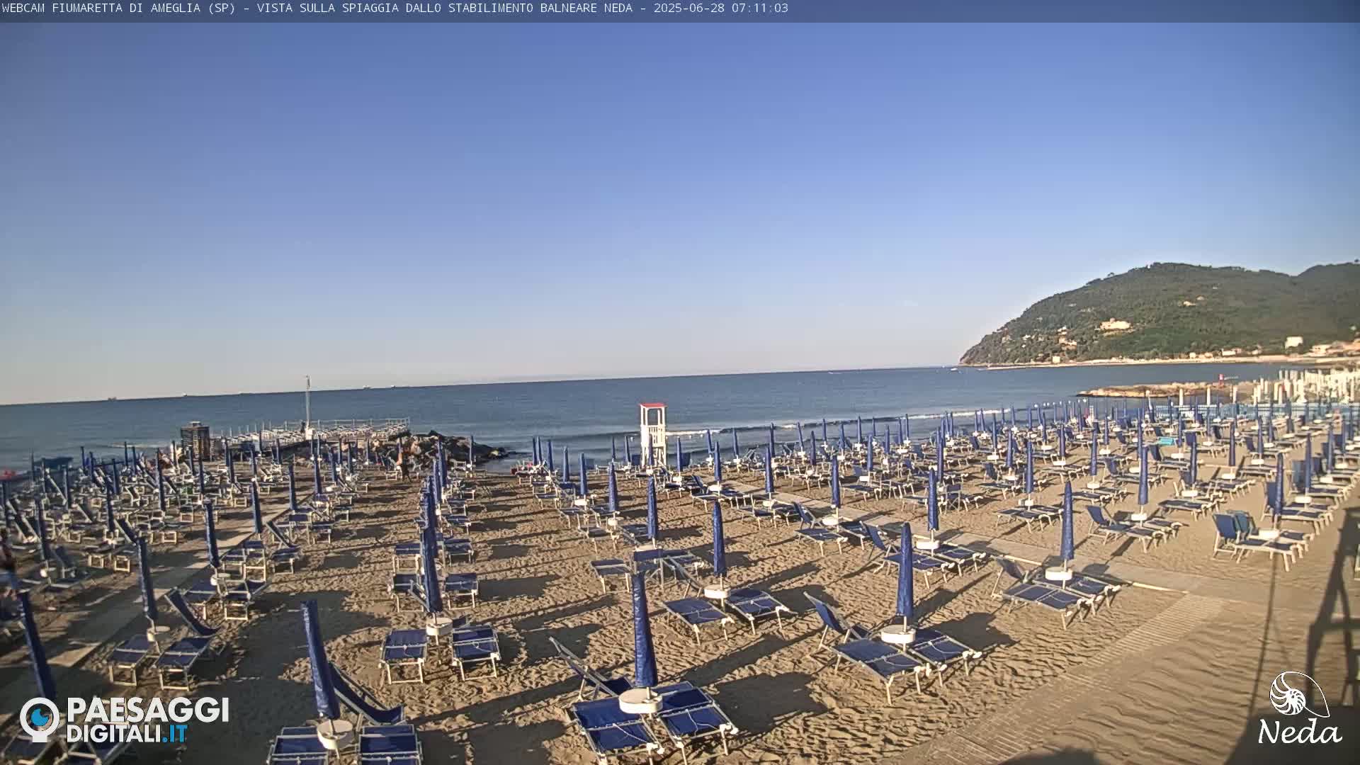 Fiumaretta di Ameglia Beach Live Cam - La Spezia, Liguria, Italy