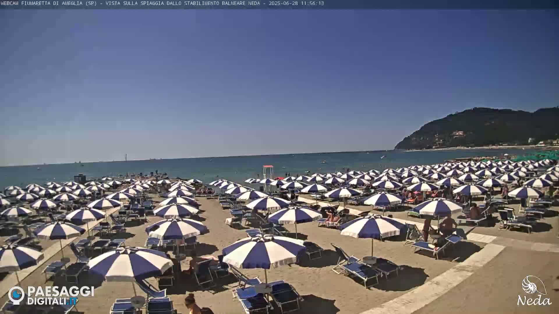 Fiumaretta di Ameglia Beach Live Cam - La Spezia, Liguria, Italy