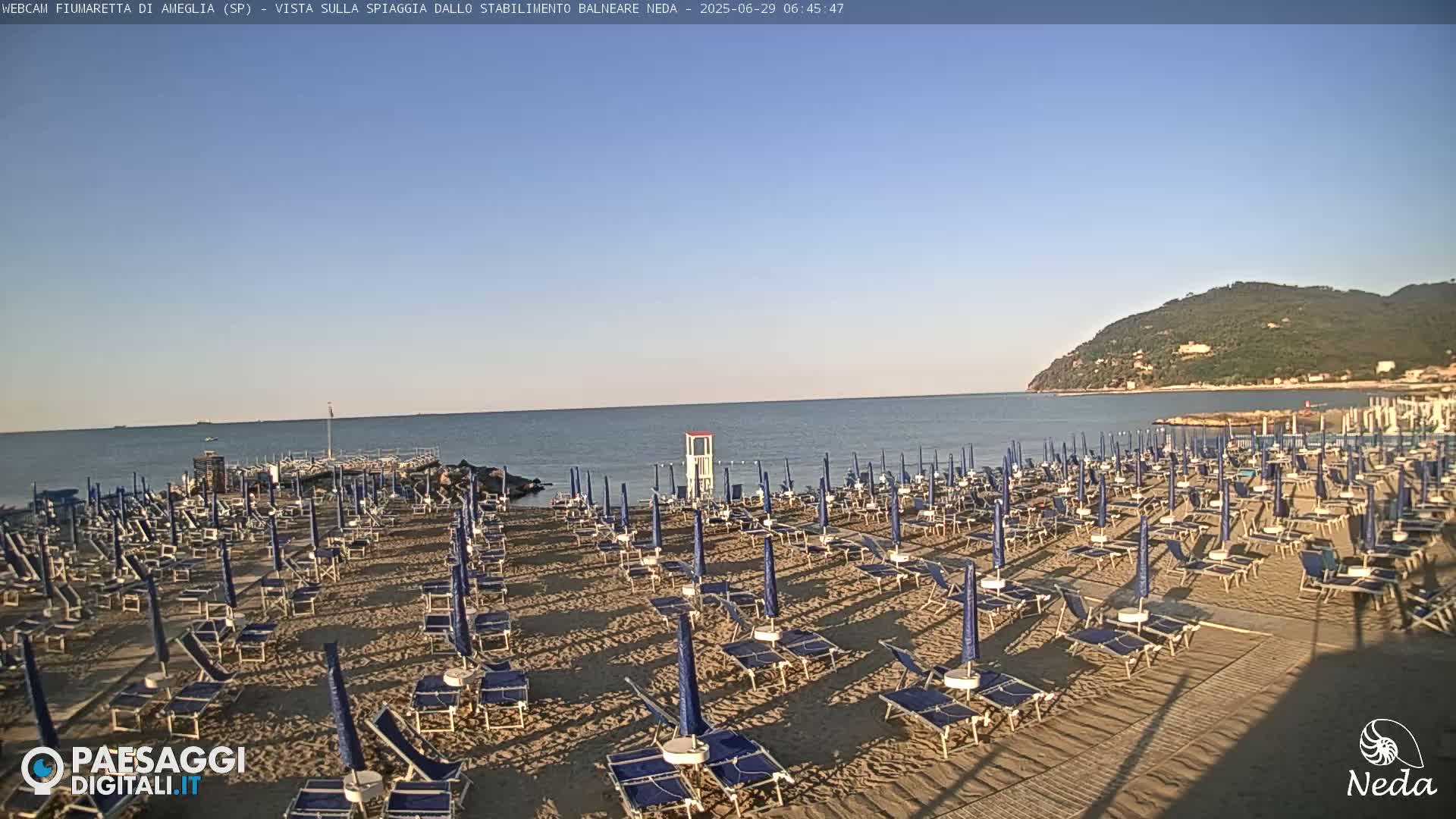 Fiumaretta di Ameglia Beach Live Cam - La Spezia, Liguria, Italy