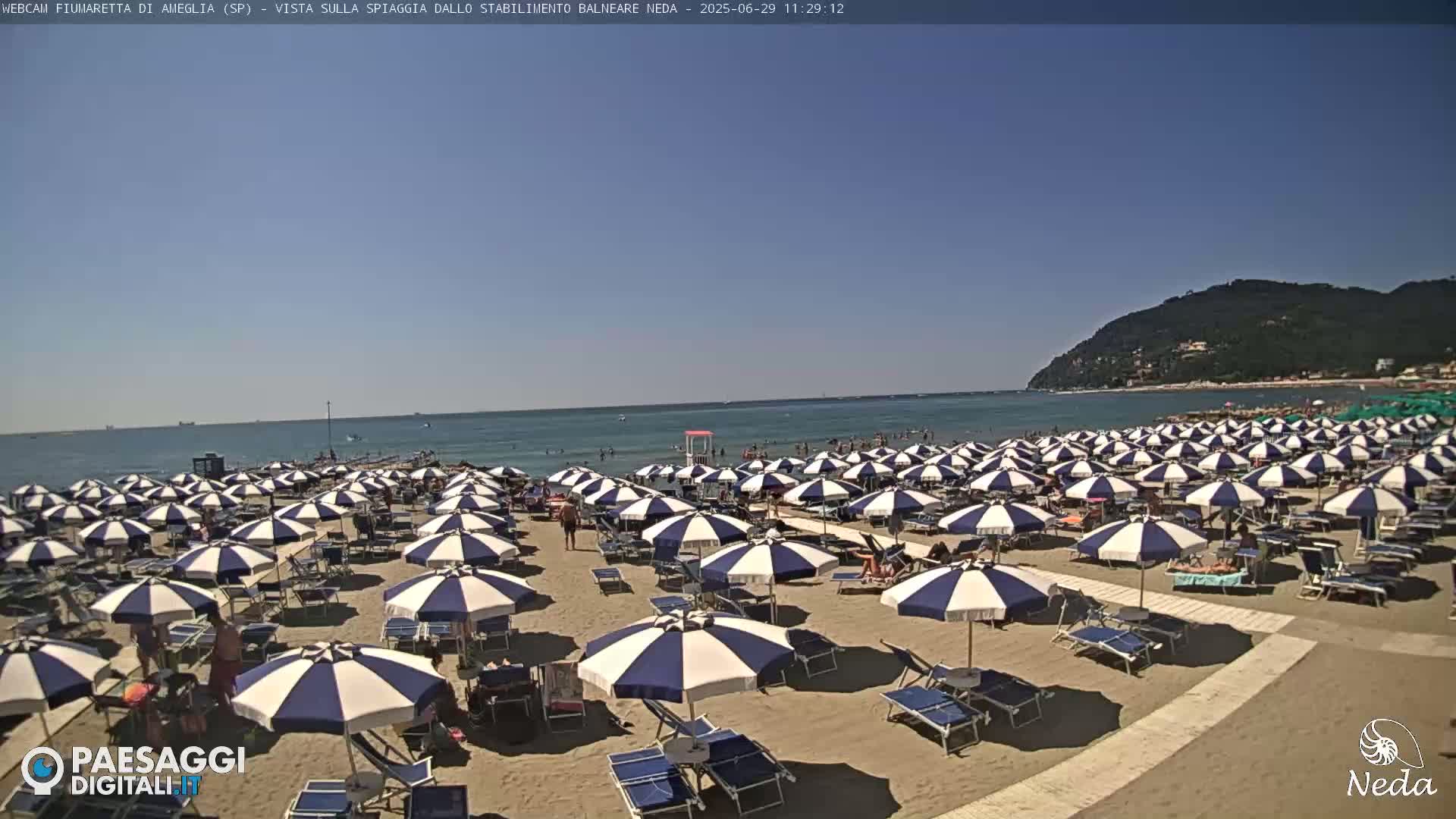 Fiumaretta di Ameglia Beach Live Cam - La Spezia, Liguria, Italy
