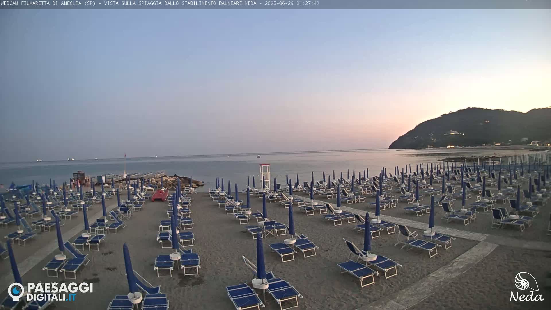 Fiumaretta di Ameglia Beach Live Cam - La Spezia, Liguria, Italy