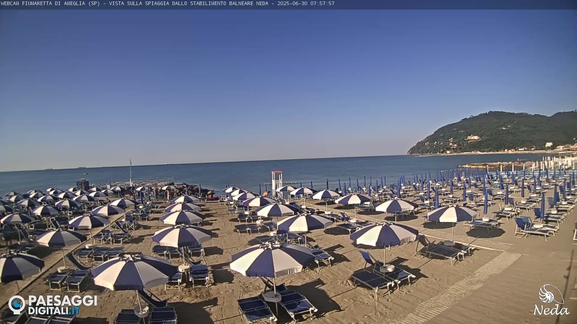Fiumaretta di Ameglia Beach Live Cam - La Spezia, Liguria, Italy