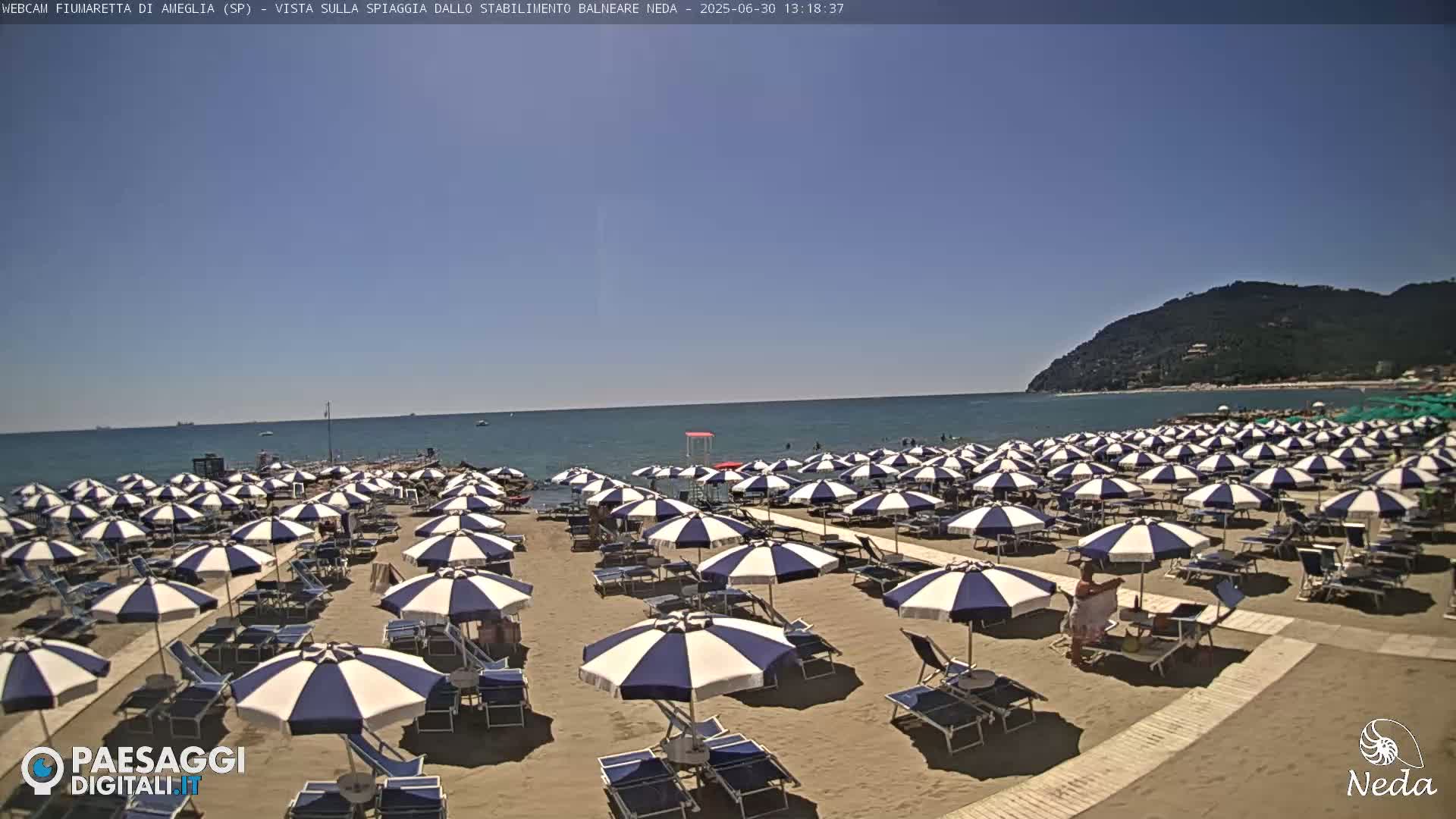 Fiumaretta di Ameglia Beach Live Cam - La Spezia, Liguria, Italy