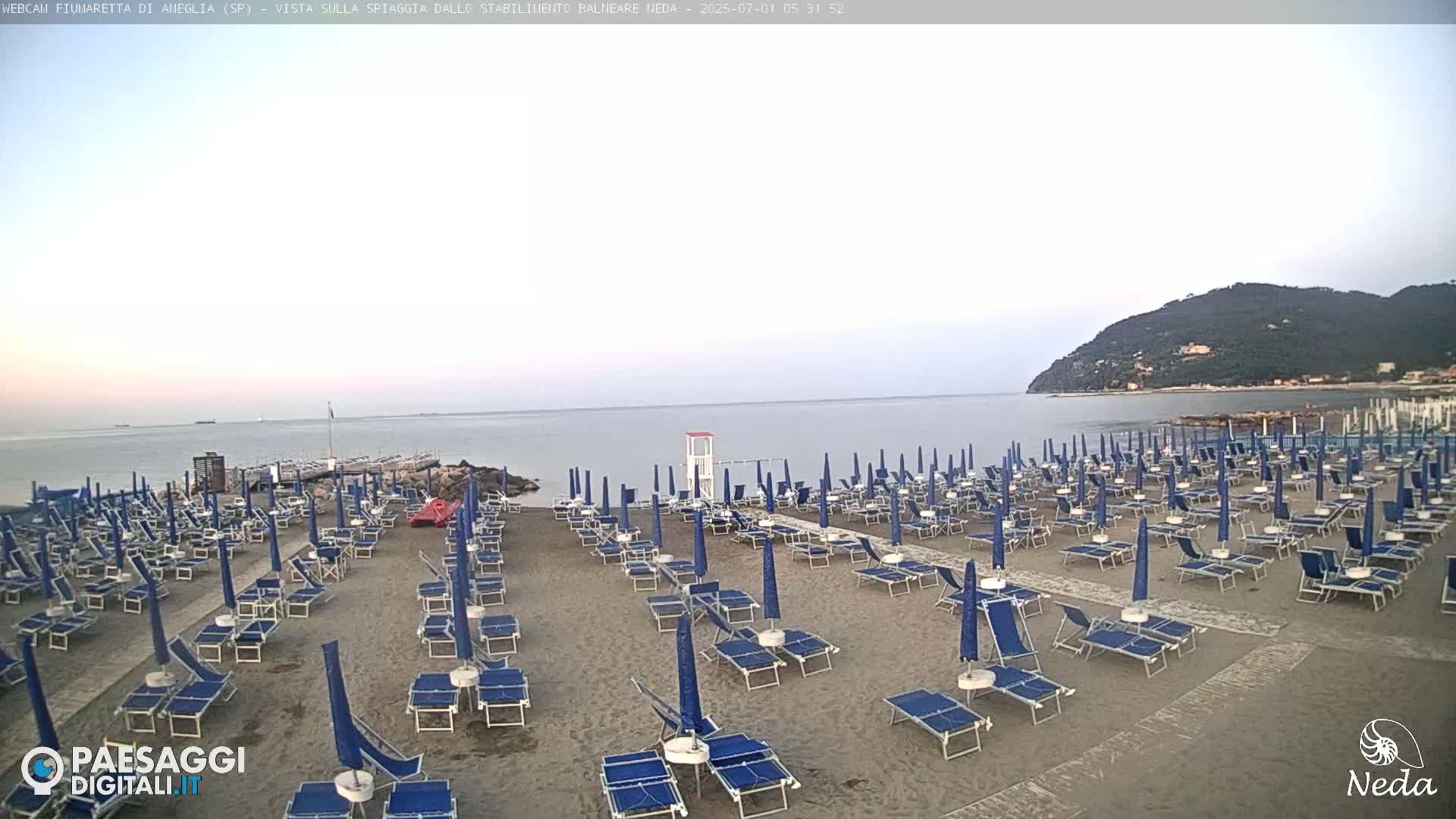 Fiumaretta di Ameglia Beach Live Cam - La Spezia, Liguria, Italy