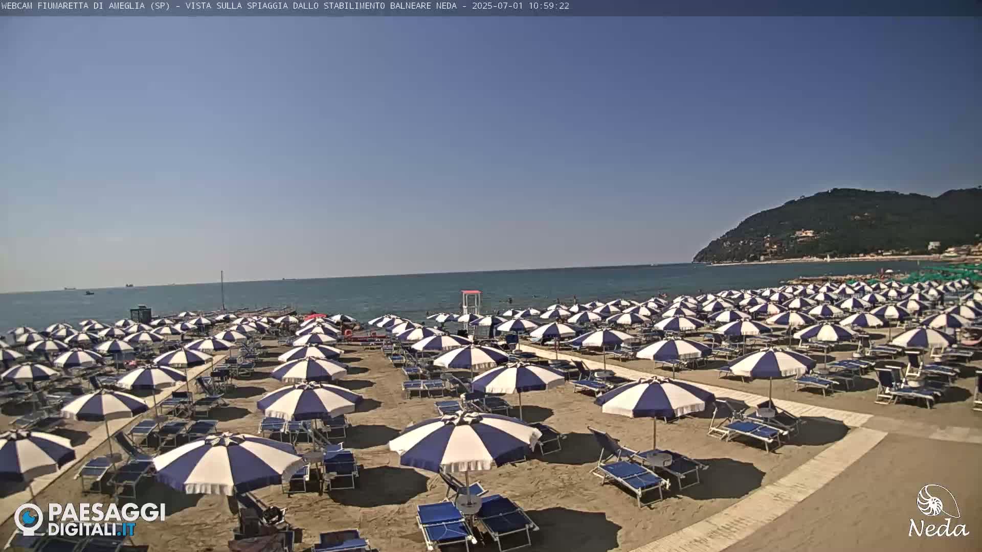 Fiumaretta di Ameglia Beach Live Cam - La Spezia, Liguria, Italy