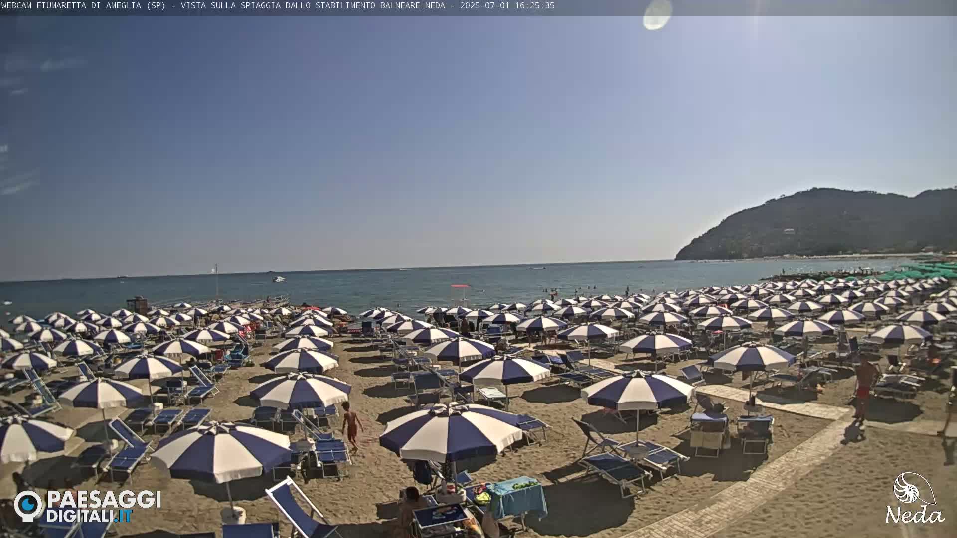 Fiumaretta di Ameglia Beach Live Cam - La Spezia, Liguria, Italy