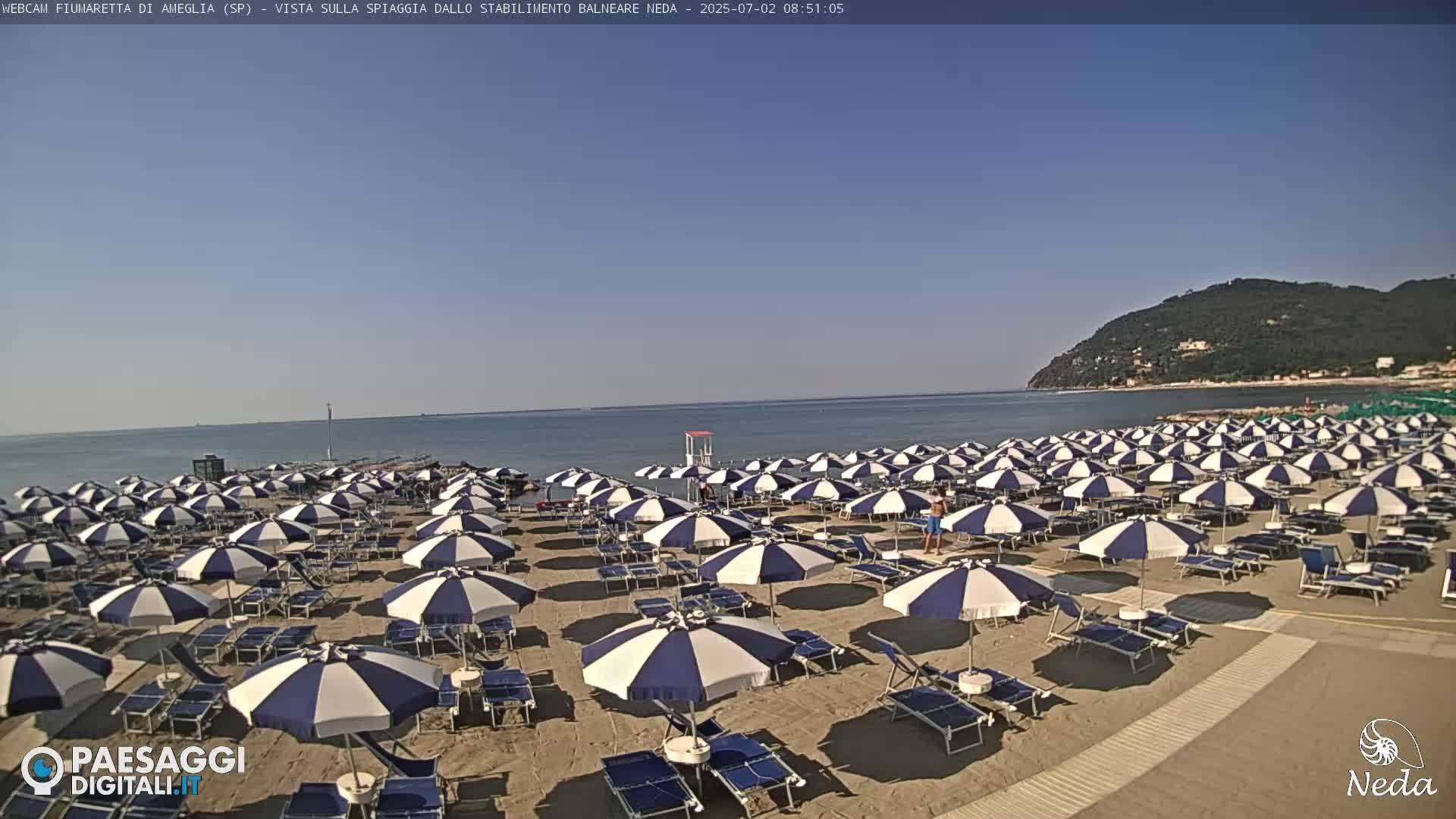 Fiumaretta di Ameglia Beach Live Cam - La Spezia, Liguria, Italy