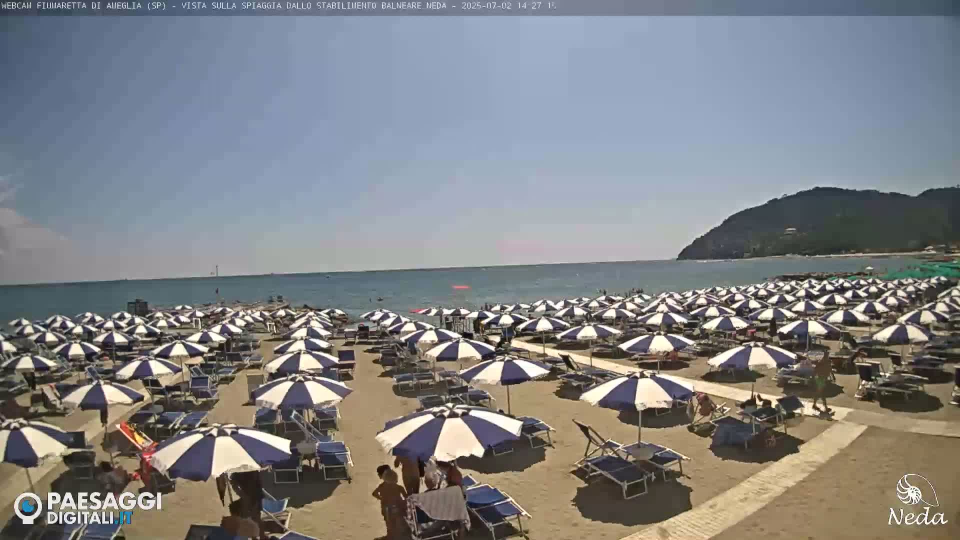 Fiumaretta di Ameglia Beach Live Cam - La Spezia, Liguria, Italy