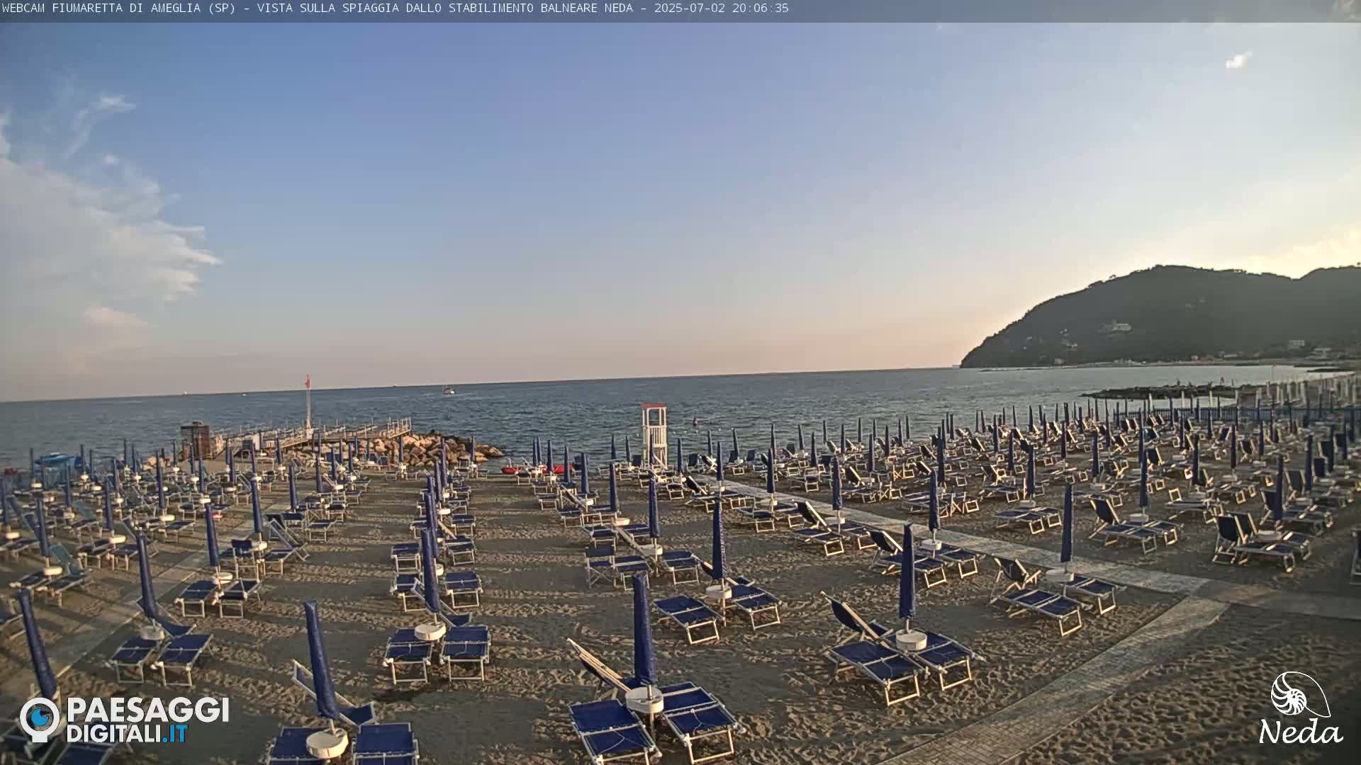 Fiumaretta di Ameglia Beach Live Cam - La Spezia, Liguria, Italy