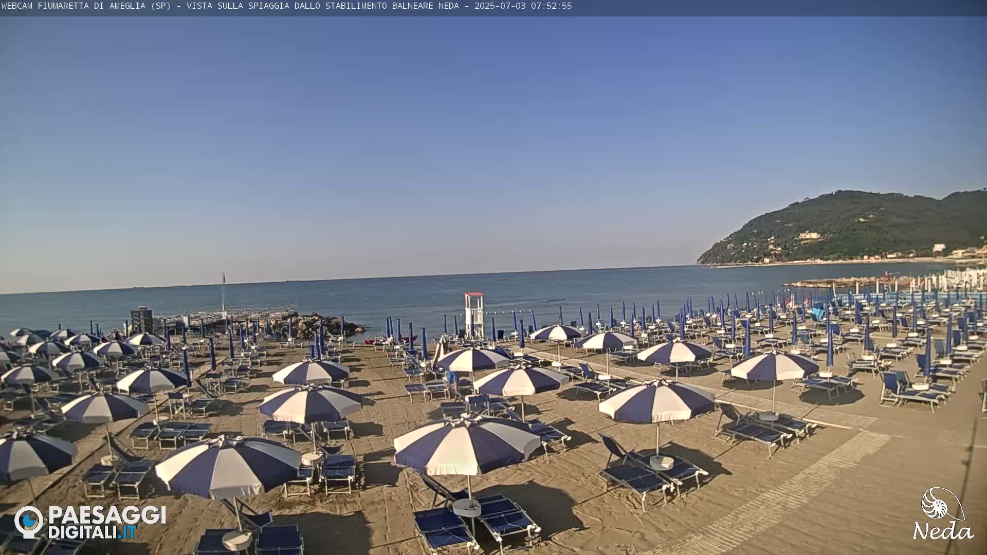 Fiumaretta di Ameglia Beach Live Cam - La Spezia, Liguria, Italy