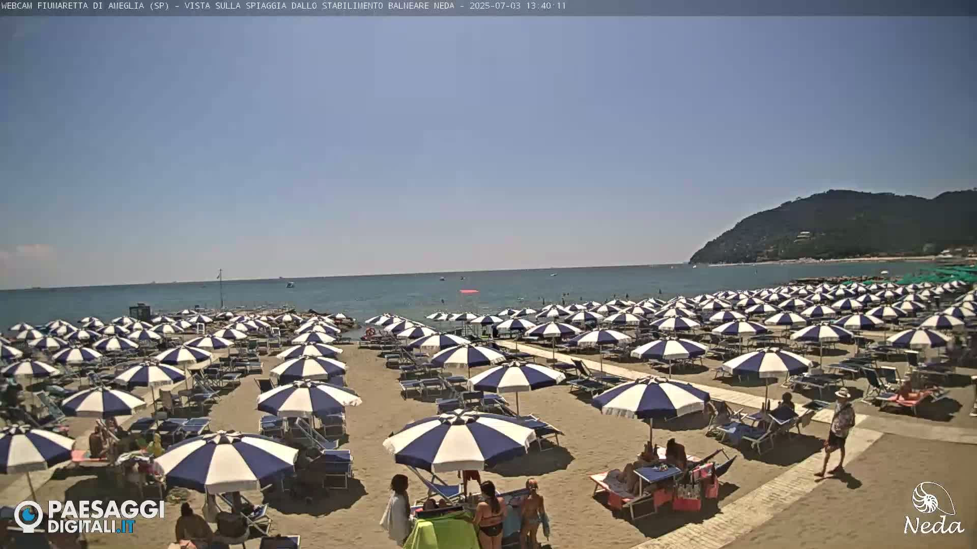 Fiumaretta di Ameglia Beach Live Cam - La Spezia, Liguria, Italy