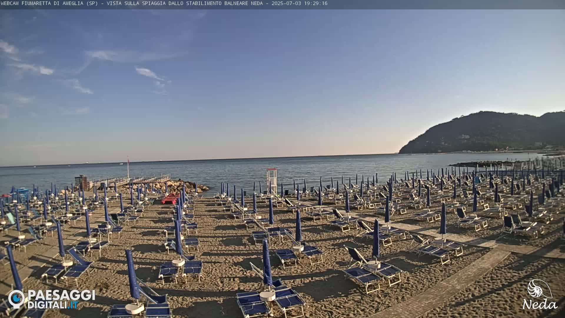 Fiumaretta di Ameglia Beach Live Cam - La Spezia, Liguria, Italy