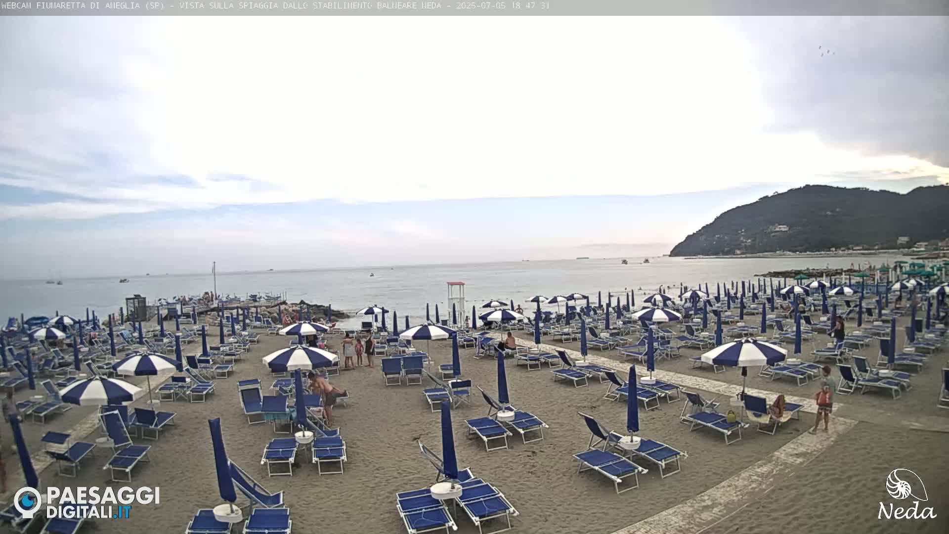 Fiumaretta di Ameglia Beach Live Cam - La Spezia, Liguria, Italy
