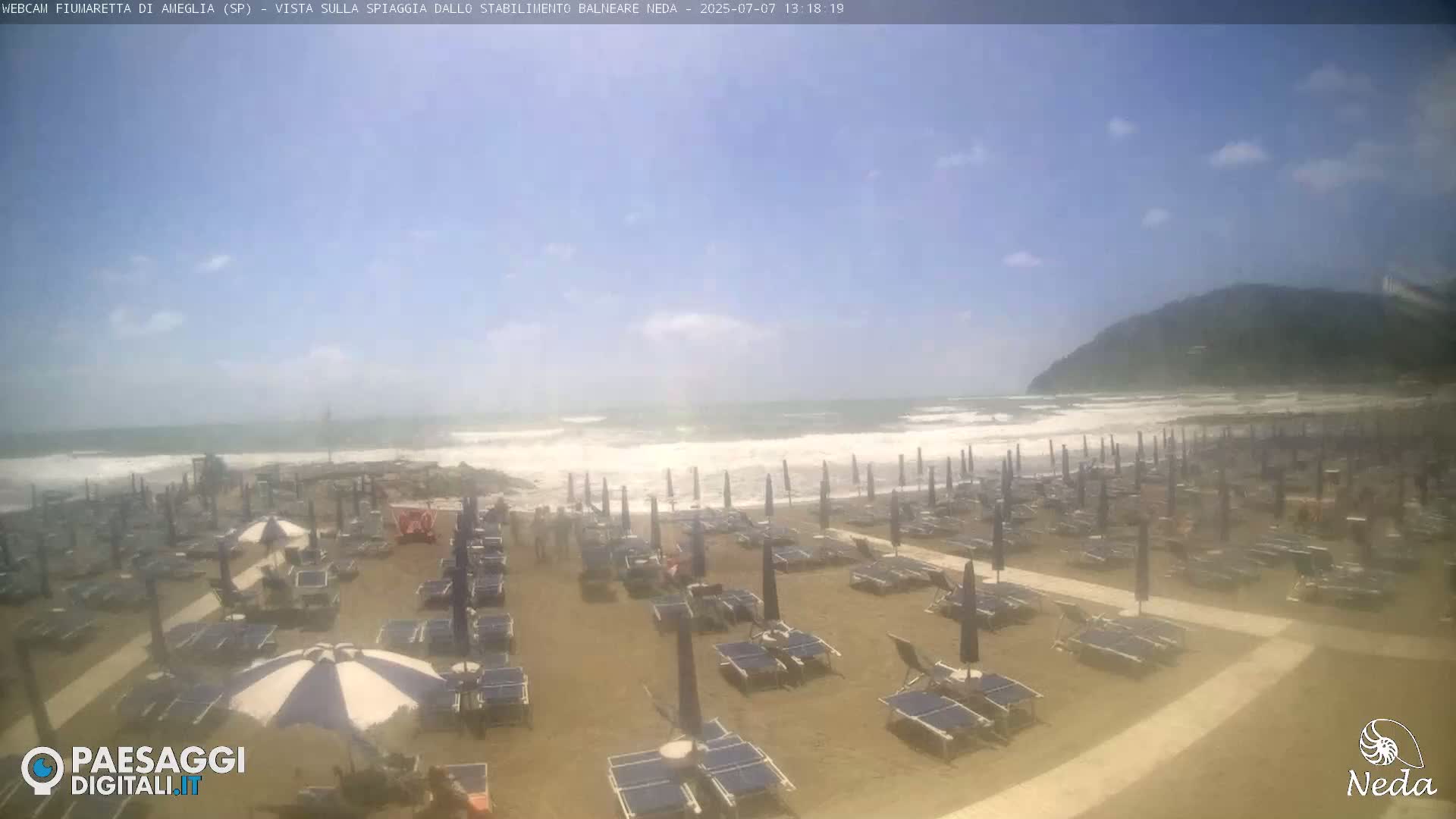 Fiumaretta di Ameglia Beach Live Cam - La Spezia, Liguria, Italy