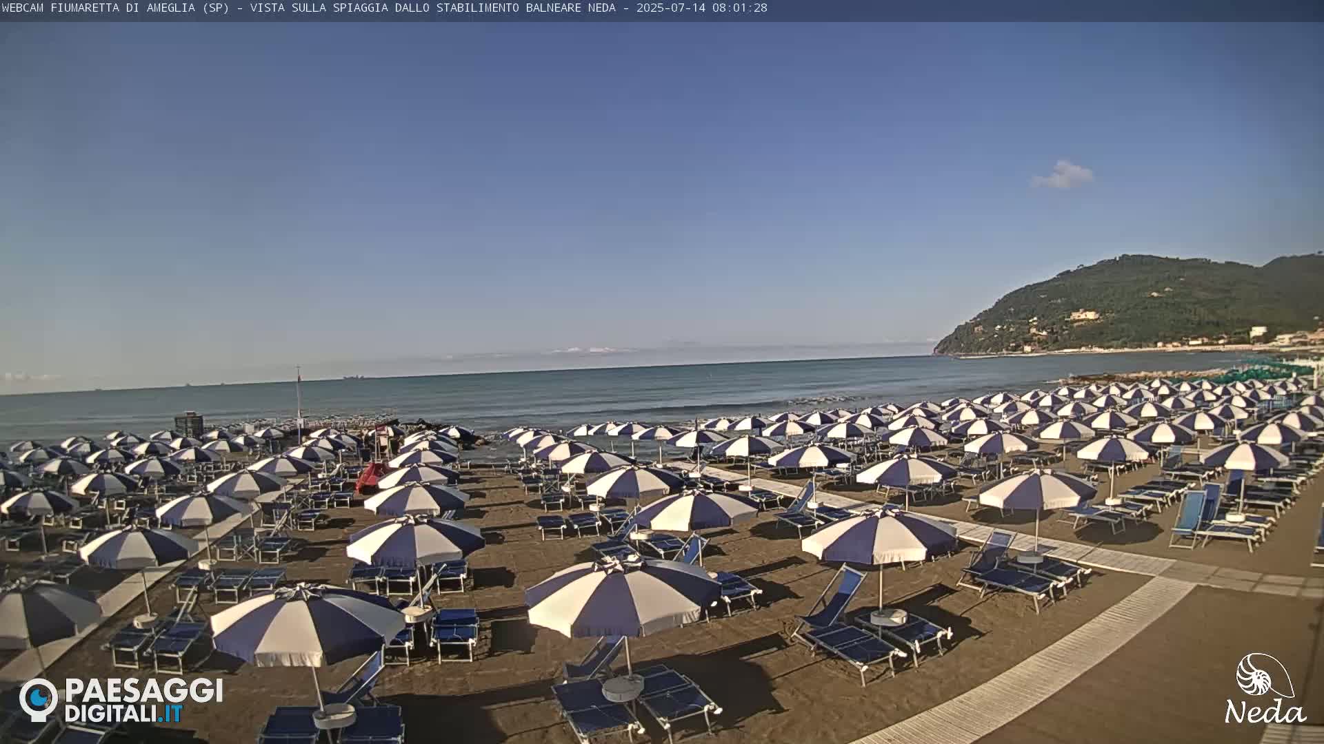 Fiumaretta di Ameglia Beach Live Cam - La Spezia, Liguria, Italy