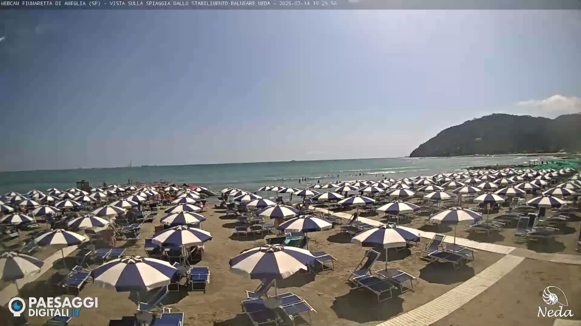 Fiumaretta di Ameglia Beach Live Cam - La Spezia, Liguria, Italy