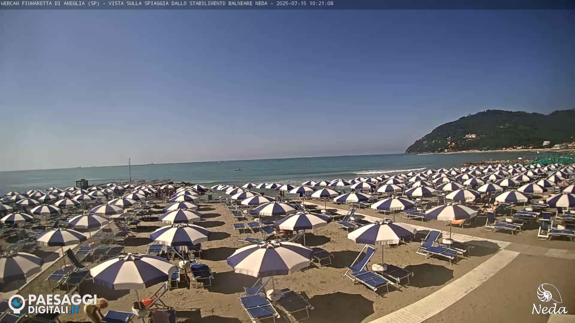 Fiumaretta di Ameglia Beach Live Cam - La Spezia, Liguria, Italy