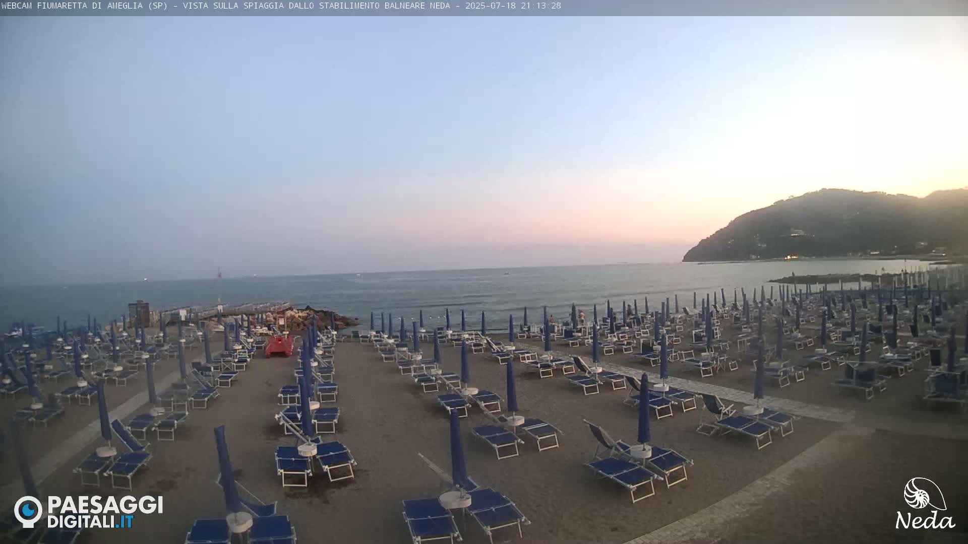 Fiumaretta di Ameglia Beach Live Cam - La Spezia, Liguria, Italy