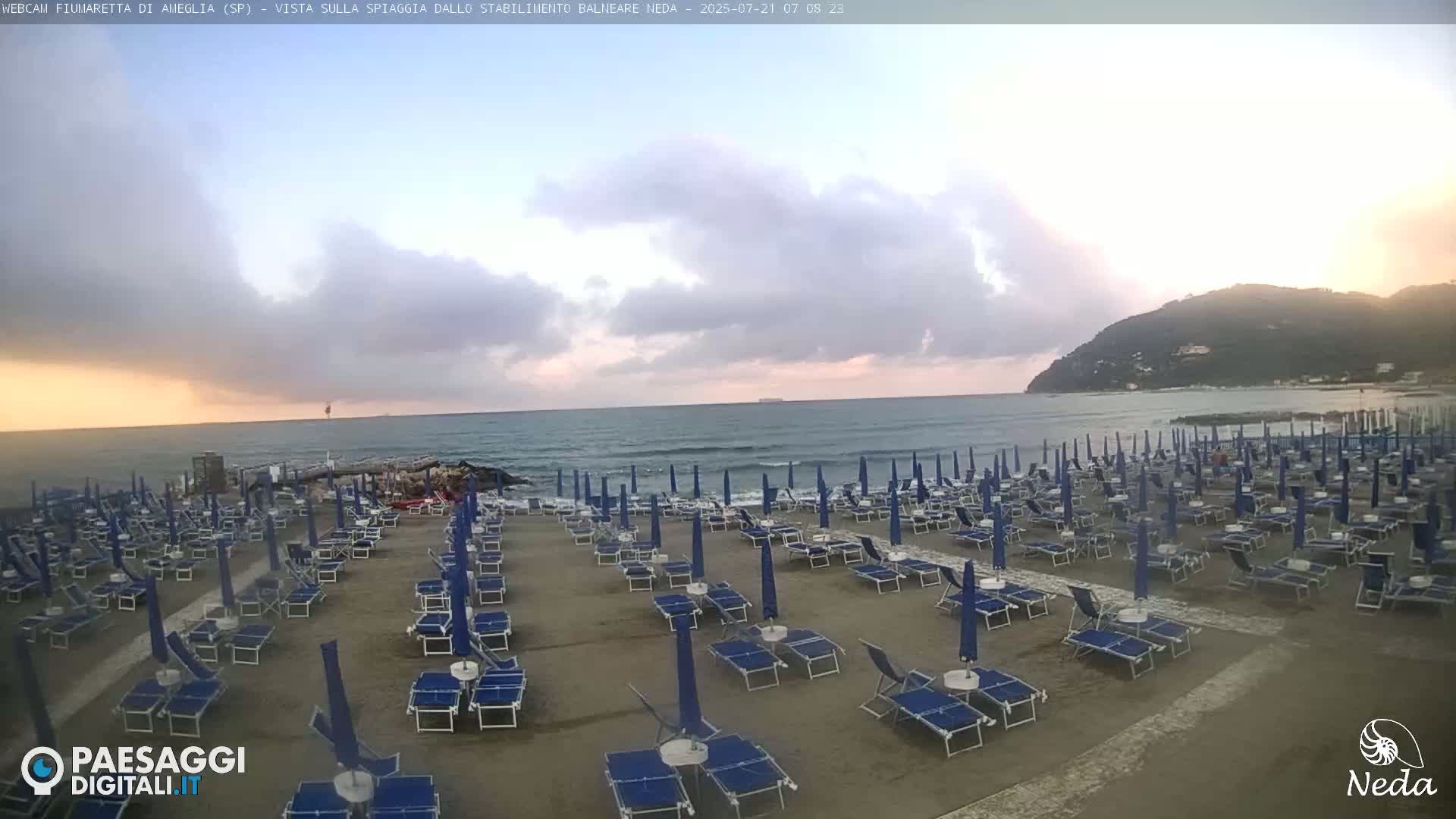 Fiumaretta di Ameglia Beach Live Cam - La Spezia, Liguria, Italy